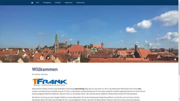 frankencom Webdesign Malermeister Betrieb Nürnberg
