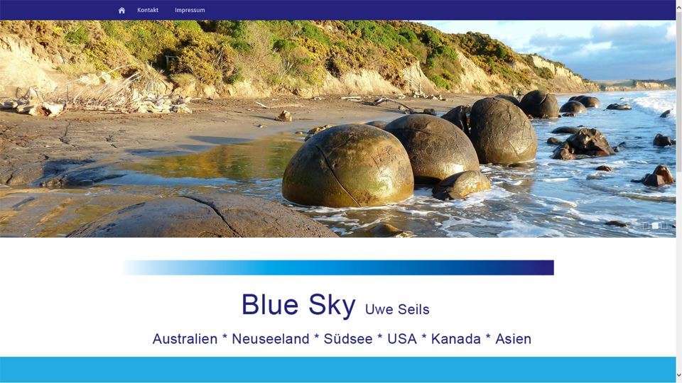 frankencom Webdesign Blue Sky Reiseagentur Berlin