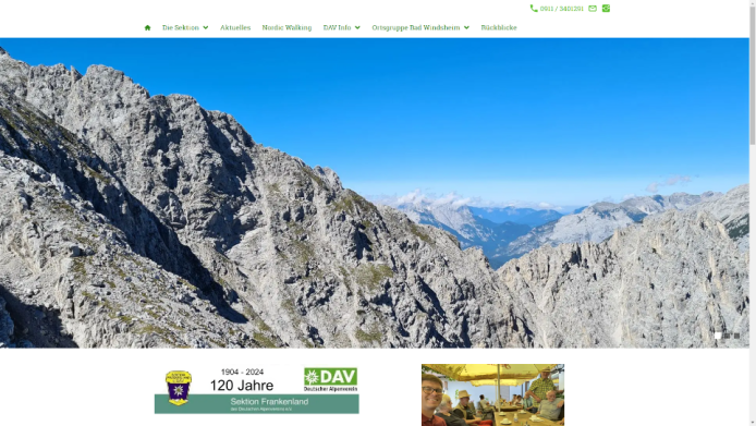 frankencom Webdesign Alpenverein